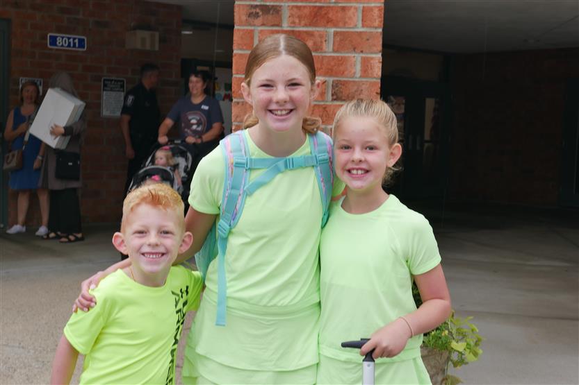 People smile on the first day of school